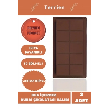Home Serisi Bpa İçermez Esnek Yüksek Isıya Dayanıklı Silikon 2 Adet Dubai Çikolata Kalıbı
