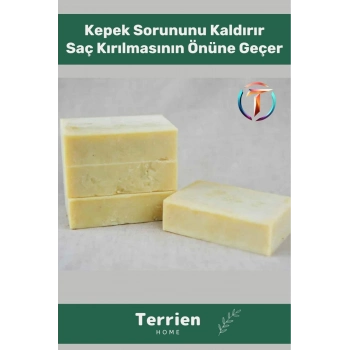 Home Serisi El Yapımı Bitkisel Organik 1 Adet Saç Cilt İçin Faydalı Sarımsak Sabunu