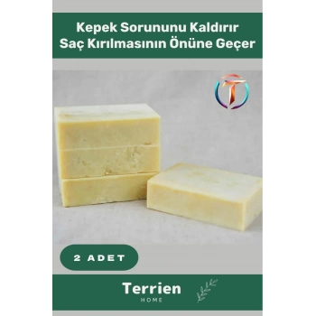 Home Serisi El Yapımı Bitkisel Organik 2 Adet Saç Cilt İçin Faydalı Sarımsak Sabunu