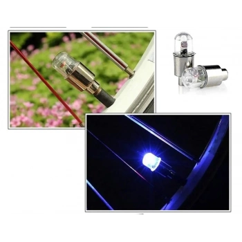 #Sibop Hareket Sensörlü Otomatik Yanan Mavi Yeşil Lastik LED Güvenlik Işık Bisiklet Araba 2li Sibop