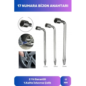 İstavroz Çelik 1.Kalite Nikelajlı 19mm Numara Bijon Sökme Anahtarı Tek Kol Pipo