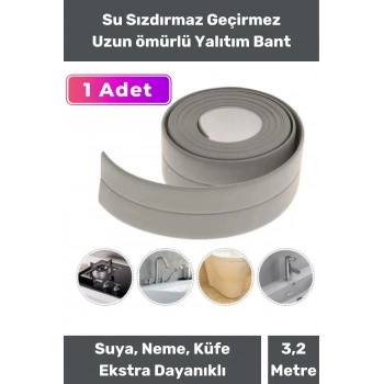 İzolasyon Bant Su Geçirmez Sızdırmaz Dayanıklı Pvc Yağ Kenar Küf Önleyici 3.2m Gri