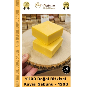 #kayısı Güzel Kokulu El Yüz Saç Vücut Orijinal Bitkisel %100 Doğal Kayısı Sabunu 120g - 4 Adet