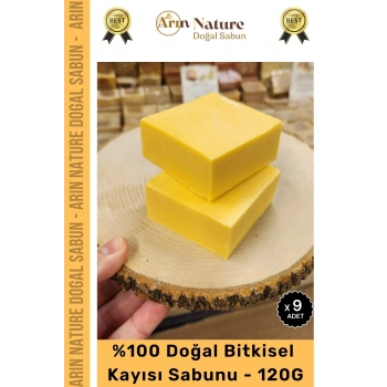 #kayısı Güzel Kokulu El Yüz Saç Vücut Orijinal Bitkisel %100 Doğal Kayısı Sabunu 120g - 9 Adet