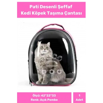 Kedi Taşıma Çantası Geniş Fermuarlı Hava Alabilen Fileli El Ve Sırt Çantası