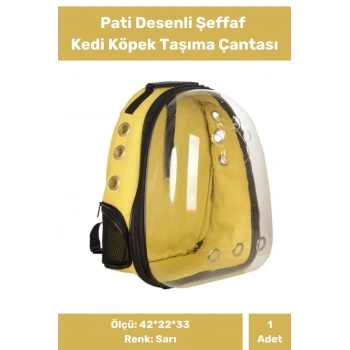 Kedi Taşıma Çantası Geniş Fermuarlı Hava Alabilen Fileli El Ve Sırt Çantası