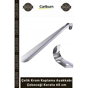 #Kerata Metal Sağlam Kaliteli Uzun Lüks Şık Yerli Çelik Krom Kaplama Ayakkabı Çekeceği Kerata 65 cm