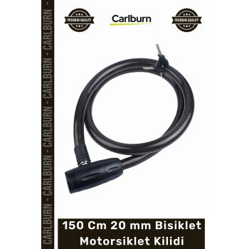 #Kilit Çelik Halat Zırhlı Güvenlik YM746 150 Cm 20 mm Bisiklet Motorsiklet Kilidi 150 cm