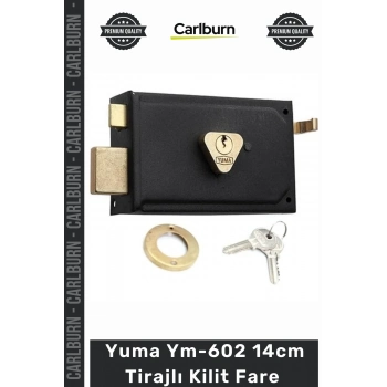 #Kilit Kare Siyah Çelik Kapı Güvenlik Mekanizması Kaliteli Ym602 14cm Tirajlı Kilit Fare
