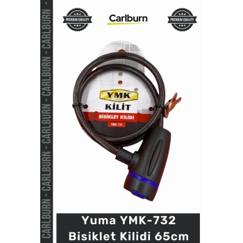 #Kilit Kilit Çelik Halat Pvc Kaplama Dayanıklı Güvenli 8mm YMK732 Bisiklet Kilidi 65cm
