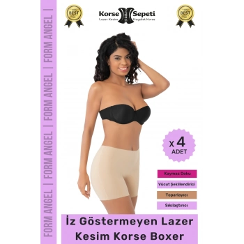 #Korse İz Göstermeyen Kaymaz Basen Toparlayıcı Şekillendiren Lazer Kesim Korse Boxer - 4 Adet