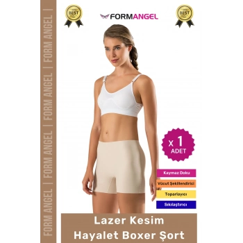 #Korse Toparlayıcı Vücut Şekillendirici Kaymaz Dikişsiz İz Göstermez Lazer Kesim Boxer Şort - 1 Adet