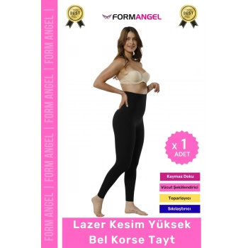 #KorseTayt 2 Beden Küçülten İz Diz Yapmayan İç Göstermeyen Lazer Kesim Yüksek Bel Korse Tayt