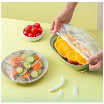 Üstün Hijyen Gıda Taze Koruma Koku Engelleme Pratik Kullanım Lastikli Tencere 100lü 24cm Tabak Bone