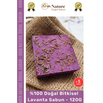 #lavanta %100 Doğal Güzel Kokulu El Yüz Saç Vücut Orijinal Bitkisel Lavanta Sabunu 120g - 5 Adet