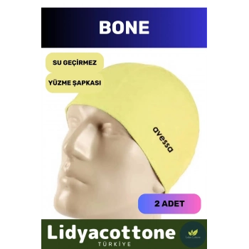 Likralı Silikon Havuz Ve Deniz Yüzücü Deniz Havuz Bonesi Su Geçirmez Yüzme Şapkası 2li Set