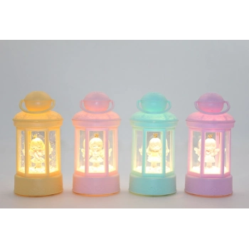 #Küre Dekoratif Masa Aksesuarı Zarif Hediye Eşsiz Huzurlu LED Işıklı Melek Figürlü Işıklı Kar Küresi