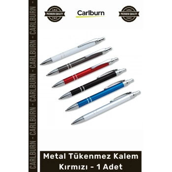 Özel Üretim Kurumsal Promosyon Lüks Ofis Hediyelik Tasarım Baskılı Metal Tükenmez Kalem Kırmızı
