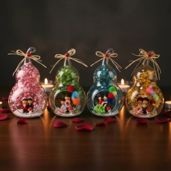 #Hediye Özel Gün Hediyesi Dekoratif Minyatür Figürlü Canlı Renk Masa Raf Sevimli Mini Armut Teraryum