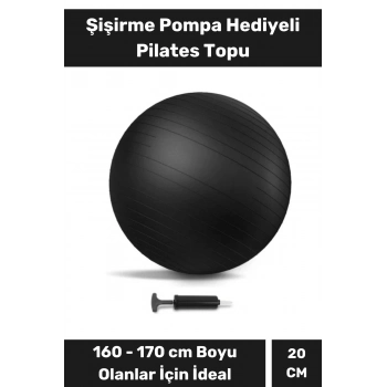 Mini Gymball 20cm Mavi Pilates Denge Egzersiz Topu Profesyonel Seri Şişirme Pompa