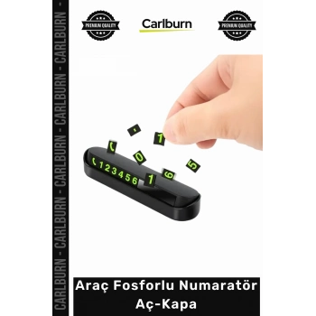 #Numaratör Şık Tasarım Pratik Mıknatıslı Magnetli Rakamlı Fosforlu Araç Fosforlu Numaratör Aç-Kapa