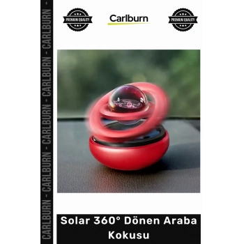 #OtoKoku Güneş Enerjili Kristal Küre 3D Galaksi Tasarım Dekoratif Solar 360° Dönen Araba Kokusu