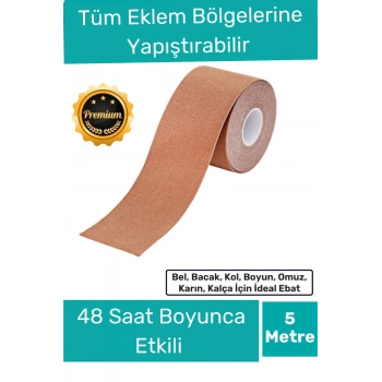 Özel Etkili Büyük Boy Kas Eklem Bel Bacak Kol Boyun Sırt Omuz Karın Kalça Ağrı IsıI Bandı 5cm x 5m