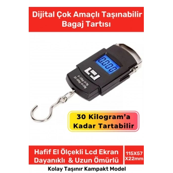 Özel Lcd Ekran Seyahat Bavul Ağırlık Tartı Dijital Çok Amaçlı Taşınabilir El Ölçekli Bagaj Tartısı