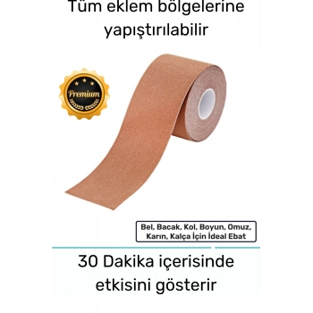Özel Seri Etkili Büyük Boy Kas Eklem Bel Bacak Kol Boyun Sırt Omuz Karın Ağrı Isı Bandı 5cm x 5m