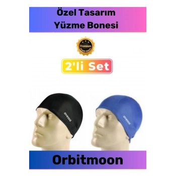 Özel Tasarım Elastik Su Geçirmez Silikon Yüzücü Yüzme Şapkası Havuz Deniz Bonesi 2li Set