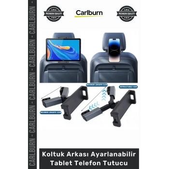 Özel Üretim Arka Başlık 360 Döner Askı Aparat Koltuk Arkası Ayarlanabilir Tablet Telefon Tutucu