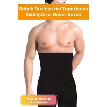 Özel Üretim Göbek Düzleştirici Toparlayıcı Sıkılaştırıcı Bel Inceltici Erkek Duble Boxer Korse