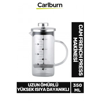 Özel Üretim Isıyı Uzun Süre Koruyan Süzgeçli Bitki Çayı Demliği Filtre Kahve French Press 350 ml