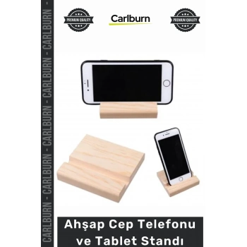 Özel Üretim Kaliteli Doğal Masif Masaüstü Ergonomik Şık Tasarım Ahşap Cep Telefonu Tablet Standı