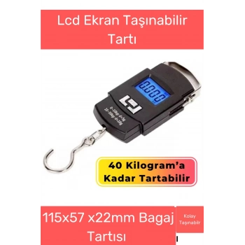 Özel Üretim Lcd Ekran Bavul Ağırlık Tartı Dijital Çok Amaçlı Taşınabilir Bagaj Tartısı Max 40 Kg