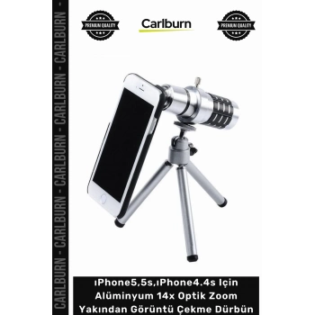 Özel Üretim Lens ıPhone5/5s/ıPhone4/4s Alüminyum 14x Optik Zoom Yakından Görüntü Çekme Dürbün