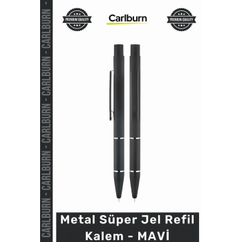 Özel Üretim Lüks Kaliteli Ofis Kırtasiye Roller Yedek Yazım Metal Süper Jel Refil Kalem MAVİ