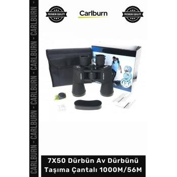Özel Üretim Profesyonel Net Su Geçirmez Zoom 7X50 Dürbün Av Dürbünü Taşıma Çantalı 1000M/56M