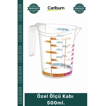 Özel Üretim Sağlıklı Plastik Malzeme Pratik Mutfak Gereci Şeffaf Ölçekli Özel Ölçü Kabı 500ml