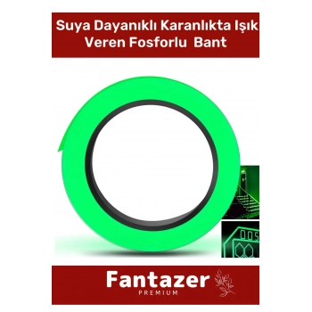 Özel Üretim Suya Dayanıklı Karanlıkta Işık Veren Merdiven Ev Bahçe 4 Metre Fosforlu Yeşil Şerit Bant