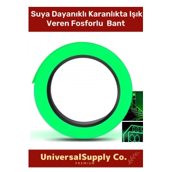 Özel Üretim Suya Dayanıklı Karanlıkta Işık Veren Merdiven Ev Bahçe 4 Metre Fosforlu Yeşil Şerit Bant