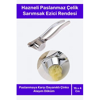 Özel Üretim Suya Dayanıklı Paslanmaz Kompakt Çelik Sarımsak Ezme Aleti Rendesi