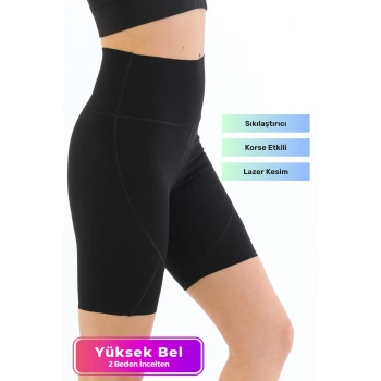 Özel Üretim Toparlayıcı Sıkılaştırıcı Vücut Şekillendirici Lazer Kesim Rahat Biker Kesim Kısa Tayt