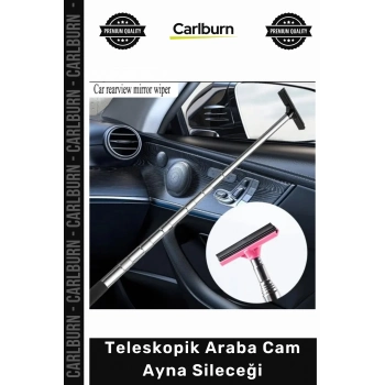 Özel Üretim Uzayabilen Dikiz Aynası Temizleme Aparatı Pratik Teleskopik Araba Cam Ayna Sileceği