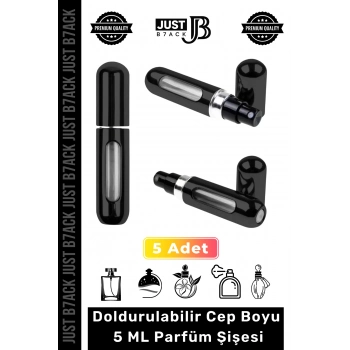 #ParfümŞişesi Şişesinden Doldurulabilir Taşınabilir Çanta İçi Mini Cep Parfüm Şişesi 5 Ml x 5 Adet