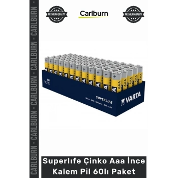 #Pil 15 Volt R03 Kaliteli Ekonomik Uzun Ömür Superlıfe Çinko Aaa Ince Kalem Pil 60lı Paket