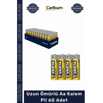 #Pil Varta Superlife Uzun Ömürlü Ekonomik Paket Çinko Karbon Kumanda Aa Kalem Pil 60 Adet