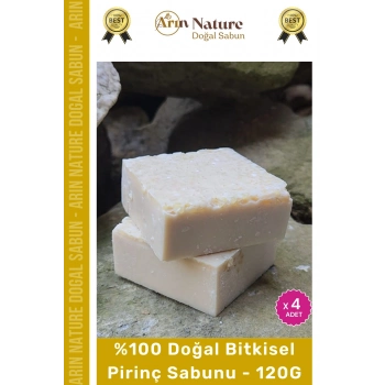 #pirinçsabunu %100 Doğal Güzel Kokulu El Yüz Saç Vücut Orijinal Bitkisel Pirinç Sabunu 120g - 4 Adet