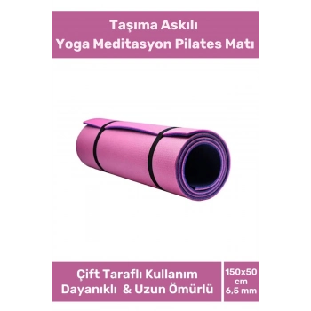 Premium Antibakteriyel Silinebilir Çift Taraflı Kaymaz Silinebilir Yoga Meditasyon Minderi 6,5mm Mat