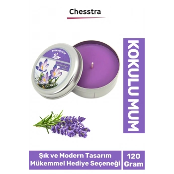 Premium Aromaterapi Arınma Huzur Meditasyon Yoga Esans Dekoratif Mum Oda Kokusu 120g Teneke Kutu